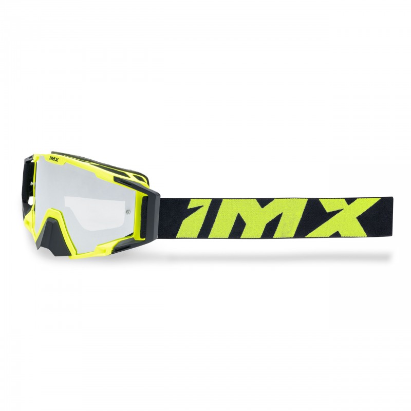 Gogle iMX Racing Sand Fluo Yellow Matt/Black z Szybą Silver Iridium + Clear (2 szyby w zestawie)