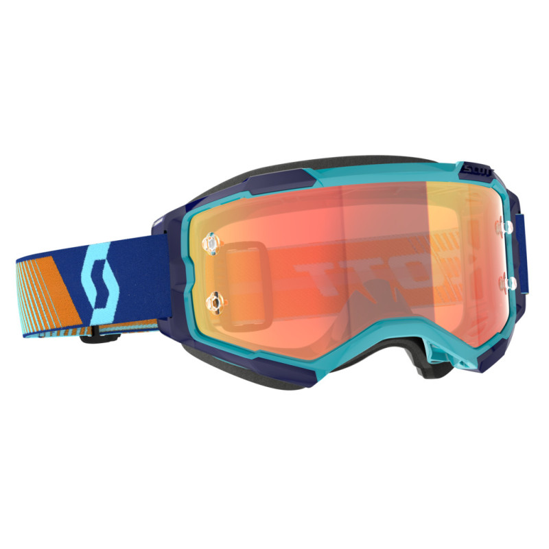 SCOTT Gogle Fury royal blue/orange/orange chrome works