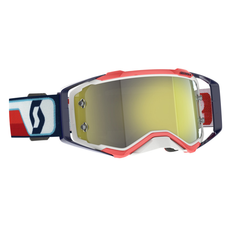 SCOTT Gogle Prospect red / white / yellow chrome works