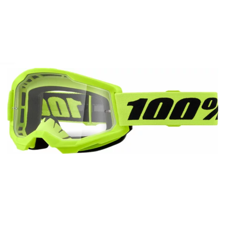 100% Gogle STRATA 2 Neon Yellow Clear