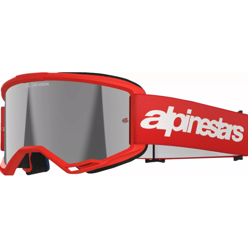 ALPINESTARS Gogle VISION 3 Wordmark Red Mirror-Silver