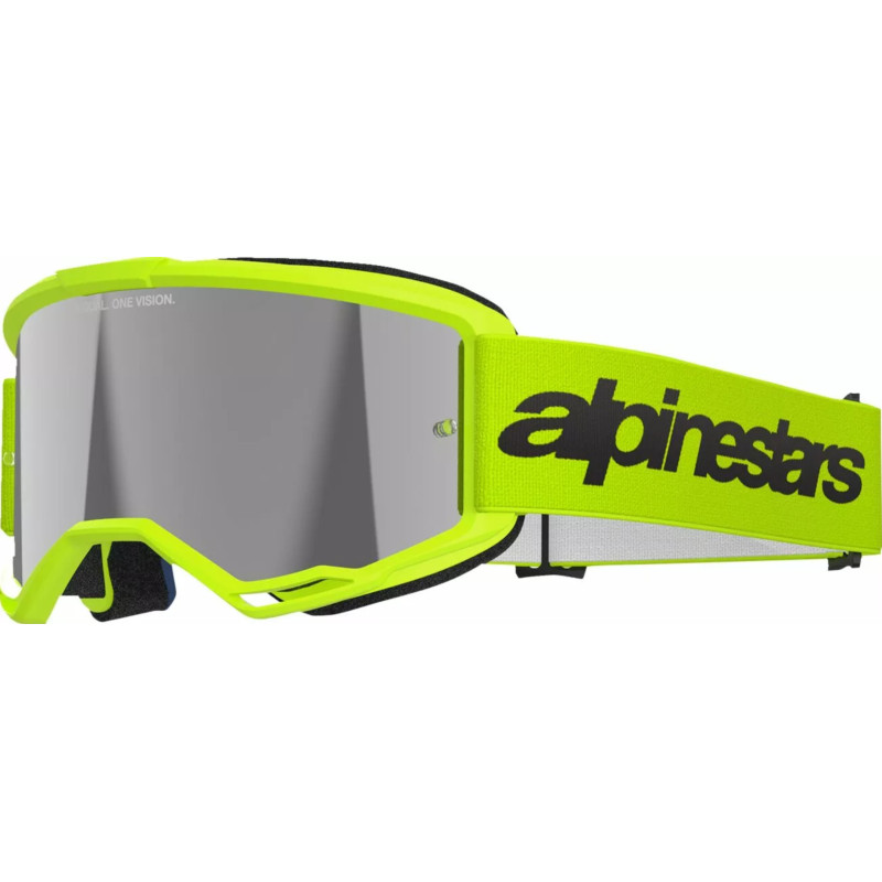 ALPINESTARS Gogle VISION 3 WORDMARK Yellow Fluo Mirror-Sil