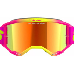 ALPINESTARS Gogle VISION 5 WORDMARK Pink/Yellow MIRROR-RED