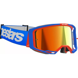 ALPINESTARS Gogle VISION 8 WORDMARK Blue/Orange MIRROR-RED