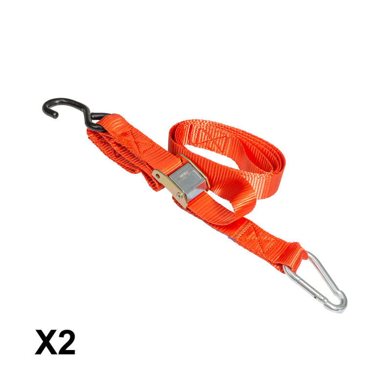 BIKETEC Dwa Pasy transportowe z hakiem 38MM X 2M OBCIĄŻENIE DO 300KG