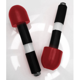 RED POINT Slidery kierownicy (15mm) - czerwone