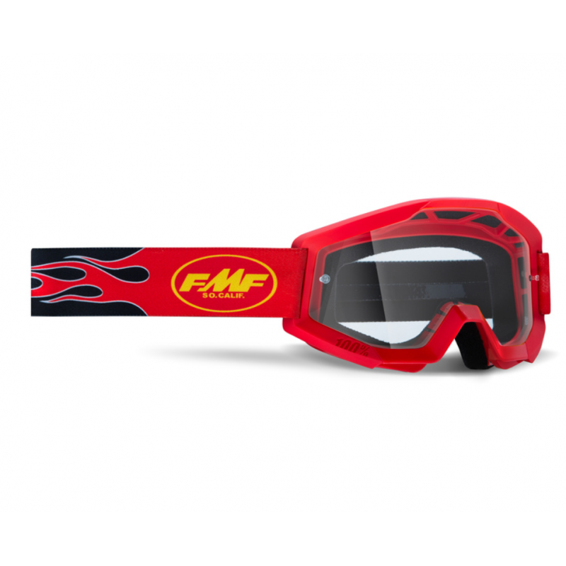 Gogle FMF Powercore Flame Red - Szyba Clear