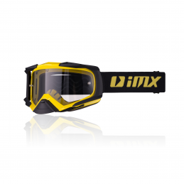 Gogle iMX Racing Dust Yellow/Black Matt z Szybą Dark Smoke + Clear (2 szyby w zestawie)