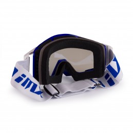 Gogle iMX Racing Sand Blue/White z Szybą Blue Iridium + Clear (2 szyby w zestawie)