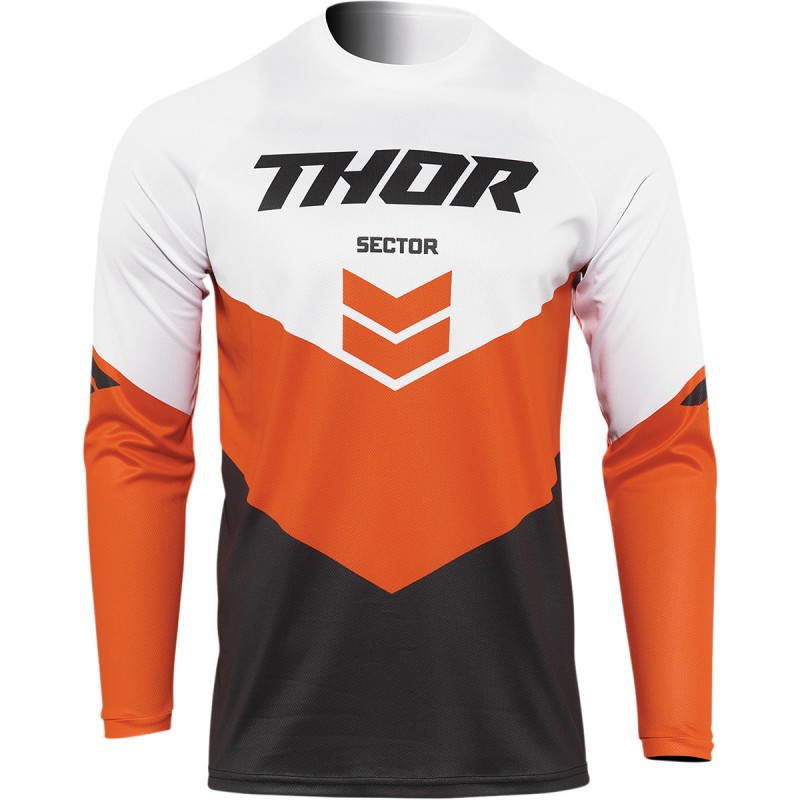 Bluza Thor S22 Sector Chev Charcoal/Red Orange Junior