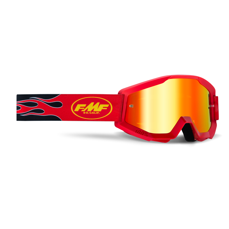 Gogle FMF Powercore Flame Red - Szyba Mirror Red