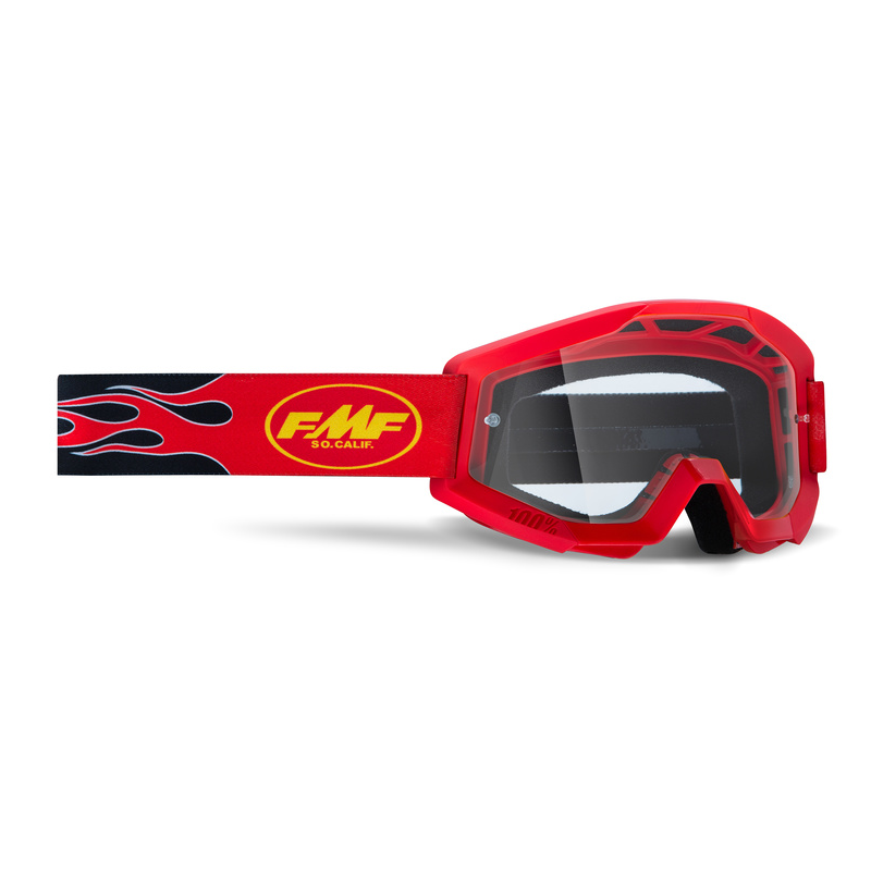 Gogle FMF Junior Powercore Flame Red - Szyba Clear