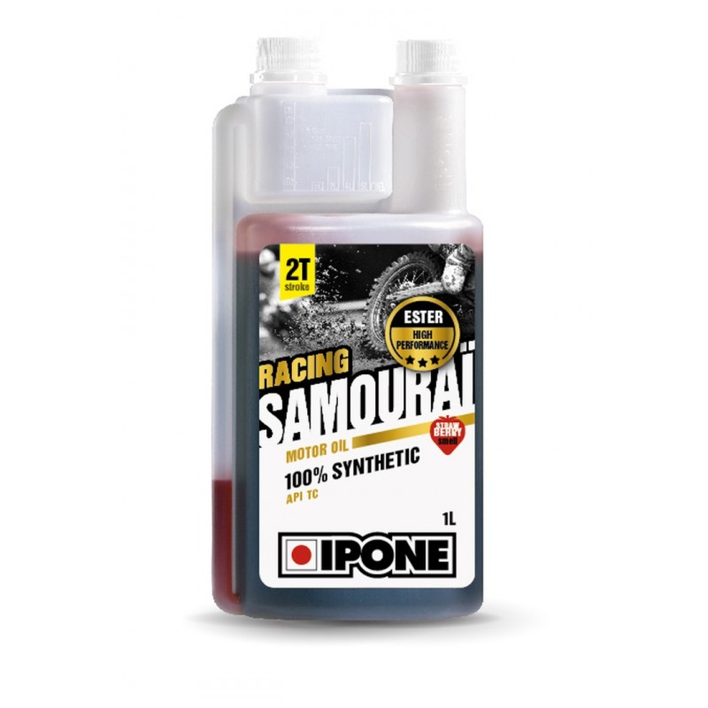 Ipone Samourai Racing 2T olej do mieszanki 100% Syntetyczny 1L ESTER TRUSKAWKA