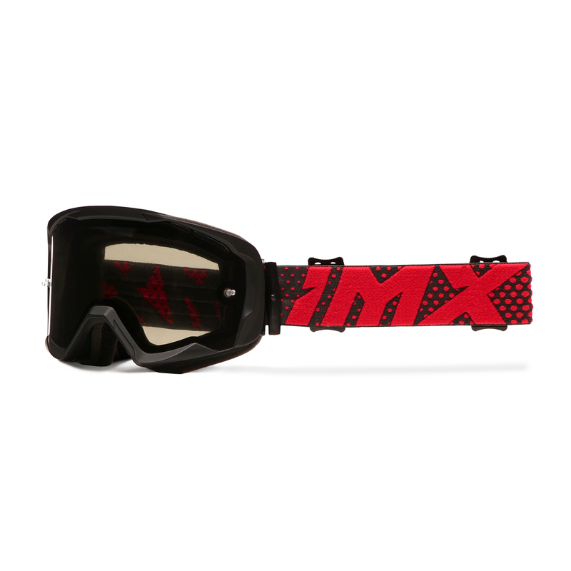 Gogle Imx Endurance Flip Black Matt/Red - Szyba Dark Smoke + Clear (2 Szyby W Zestawie)