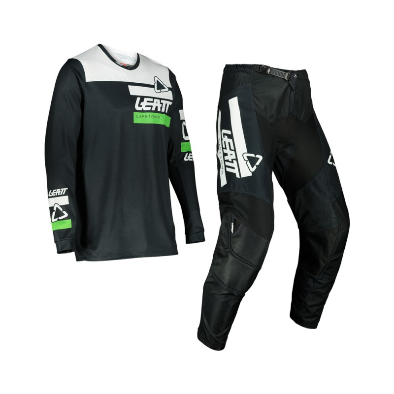 Komplet Leatt koszulka + spodnie RIDE KIT MOTO 3.5 Junior v22 czarny/biały/zielony