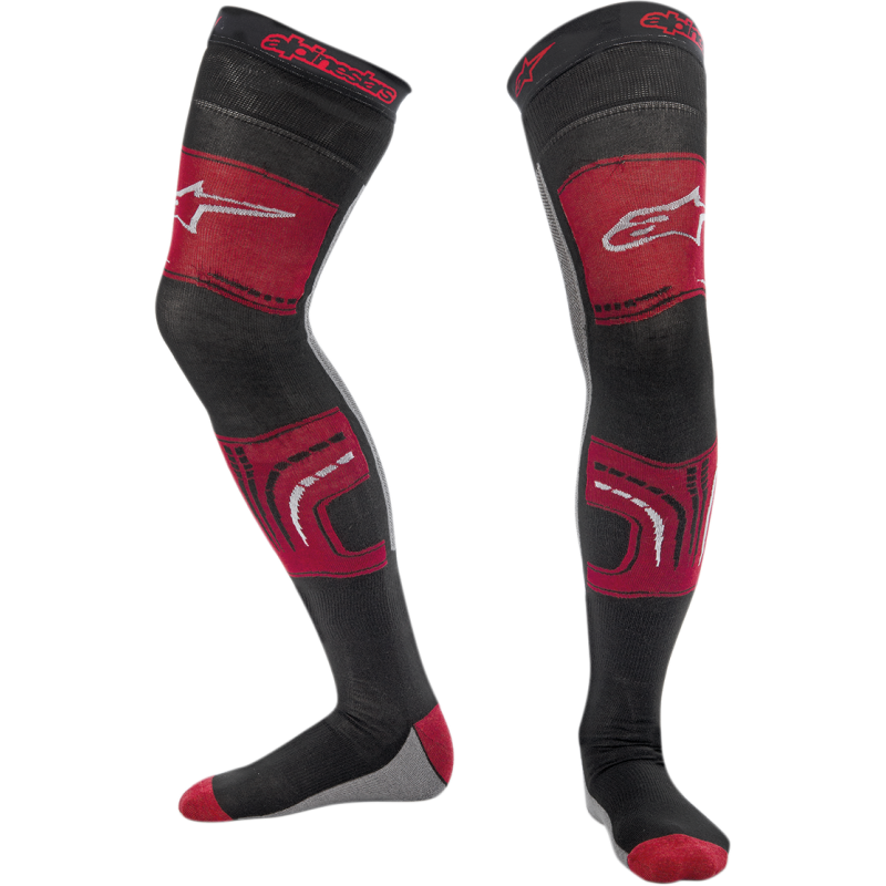 Skarpety Alpinestars długie czarno/czerwone Knee Brace L/XL