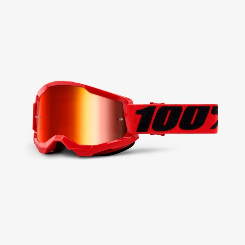 Gogle 100% STRATA 2 Red - Mirror Red Lens Kolor Czerwony Szyba Czerwone Lustro
