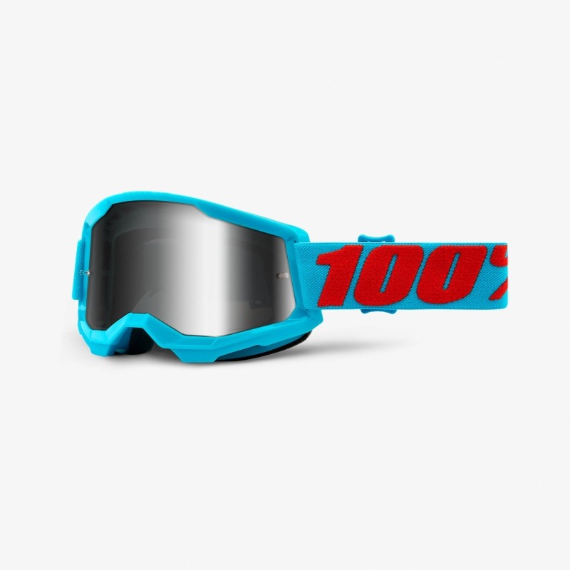 Gogle 100% STRATA 2 Summit - Mirror Silver Lens Kolor Jasny Niebieski Szyba Srebrne Lustro